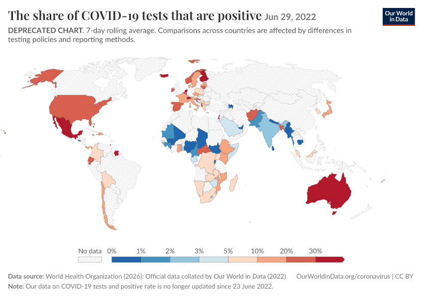 A thumbnail of the "The share of COVID-19 tests that are positive" chart
