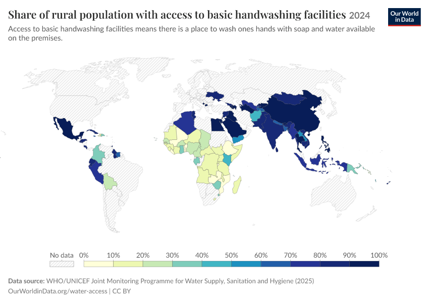 A thumbnail of the "Share of rural population with access to basic handwashing facilities" chart